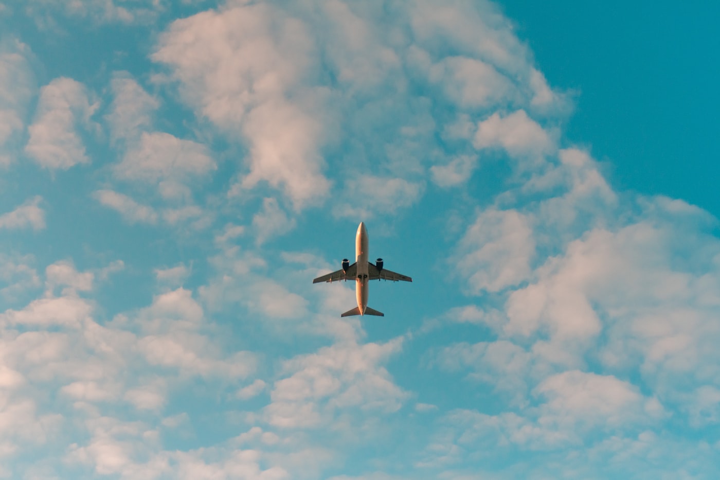 Commercieel vliegtuig in de lucht